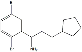 3-cyclopentyl-1-(2,5-dibromophenyl)propan-1-amine 结构式