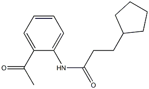 3-cyclopentyl-N-(2-acetylphenyl)propanamide 结构式