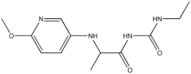 3-ethyl-1-{2-[(6-methoxypyridin-3-yl)amino]propanoyl}urea 结构式