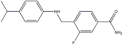 3-fluoro-4-({[4-(propan-2-yl)phenyl]amino}methyl)benzamide 结构式