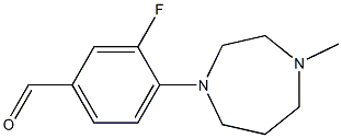 3-fluoro-4-(4-methyl-1,4-diazepan-1-yl)benzaldehyde 结构式