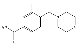 3-fluoro-4-(thiomorpholin-4-ylmethyl)benzene-1-carbothioamide 结构式