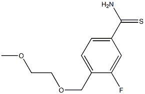 3-fluoro-4-[(2-methoxyethoxy)methyl]benzenecarbothioamide 结构式