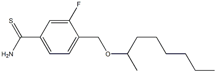 3-fluoro-4-[(octan-2-yloxy)methyl]benzene-1-carbothioamide 结构式