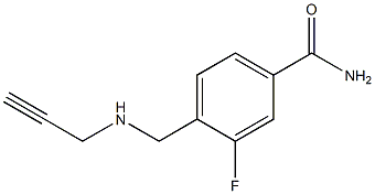 3-fluoro-4-[(prop-2-yn-1-ylamino)methyl]benzamide 结构式