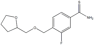 3-fluoro-4-[(tetrahydrofuran-2-ylmethoxy)methyl]benzenecarbothioamide 结构式