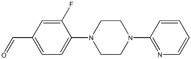 3-fluoro-4-[4-(pyridin-2-yl)piperazin-1-yl]benzaldehyde 结构式