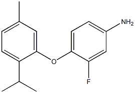 3-fluoro-4-[5-methyl-2-(propan-2-yl)phenoxy]aniline 结构式