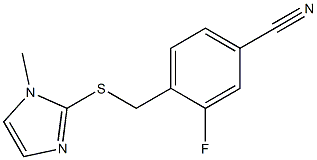 3-fluoro-4-{[(1-methyl-1H-imidazol-2-yl)sulfanyl]methyl}benzonitrile 结构式