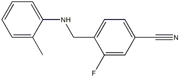 3-fluoro-4-{[(2-methylphenyl)amino]methyl}benzonitrile 结构式