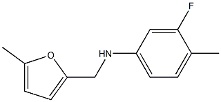 3-fluoro-4-methyl-N-[(5-methylfuran-2-yl)methyl]aniline 结构式