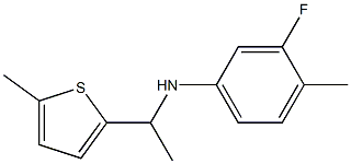 3-fluoro-4-methyl-N-[1-(5-methylthiophen-2-yl)ethyl]aniline 结构式