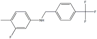 3-fluoro-4-methyl-N-{[4-(trifluoromethyl)phenyl]methyl}aniline 结构式