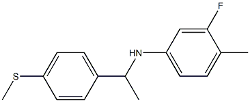 3-fluoro-4-methyl-N-{1-[4-(methylsulfanyl)phenyl]ethyl}aniline 结构式