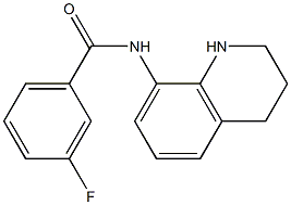 3-fluoro-N-(1,2,3,4-tetrahydroquinolin-8-yl)benzamide 结构式