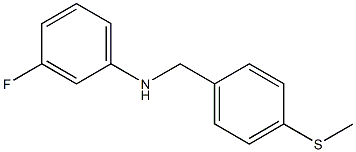 3-fluoro-N-{[4-(methylsulfanyl)phenyl]methyl}aniline 结构式