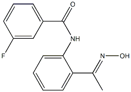 3-fluoro-N-{2-[(1E)-N-hydroxyethanimidoyl]phenyl}benzamide 结构式