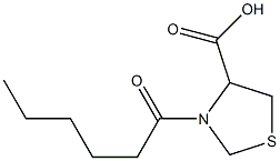 3-hexanoyl-1,3-thiazolidine-4-carboxylic acid 结构式