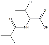 3-hydroxy-2-[(2-methylbutanoyl)amino]butanoic acid 结构式