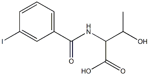 3-hydroxy-2-[(3-iodophenyl)formamido]butanoic acid 结构式