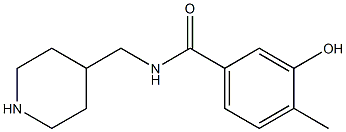 3-hydroxy-4-methyl-N-(piperidin-4-ylmethyl)benzamide 结构式