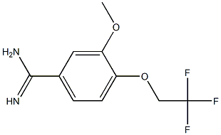 3-methoxy-4-(2,2,2-trifluoroethoxy)benzenecarboximidamide 结构式