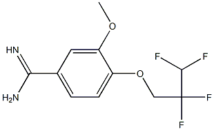 3-methoxy-4-(2,2,3,3-tetrafluoropropoxy)benzene-1-carboximidamide 结构式