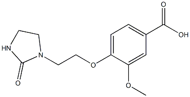 3-methoxy-4-[2-(2-oxoimidazolidin-1-yl)ethoxy]benzoic acid 结构式