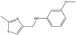 3-methoxy-N-[(2-methyl-1,3-thiazol-4-yl)methyl]aniline 结构式