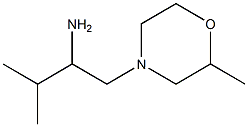 3-methyl-1-(2-methylmorpholin-4-yl)butan-2-amine 结构式