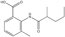 3-methyl-2-(2-methylpentanamido)benzoic acid 结构式