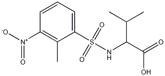 3-methyl-2-[(2-methyl-3-nitrobenzene)sulfonamido]butanoic acid 结构式