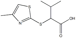 3-methyl-2-[(4-methyl-1,3-thiazol-2-yl)sulfanyl]butanoic acid 结构式