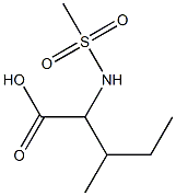 3-methyl-2-[(methylsulfonyl)amino]pentanoic acid 结构式