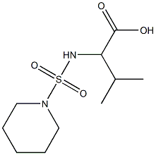 3-methyl-2-[(piperidine-1-sulfonyl)amino]butanoic acid 结构式