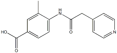 3-methyl-4-[(pyridin-4-ylacetyl)amino]benzoic acid 结构式