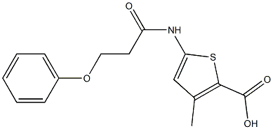 3-methyl-5-(3-phenoxypropanamido)thiophene-2-carboxylic acid 结构式