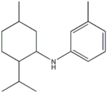 3-methyl-N-[5-methyl-2-(propan-2-yl)cyclohexyl]aniline 结构式