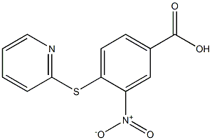 3-nitro-4-(pyridin-2-ylsulfanyl)benzoic acid 结构式
