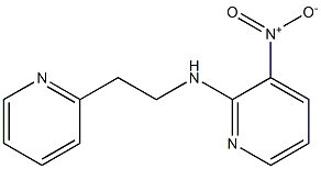 3-nitro-N-[2-(pyridin-2-yl)ethyl]pyridin-2-amine 结构式