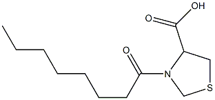 3-octanoyl-1,3-thiazolidine-4-carboxylic acid 结构式
