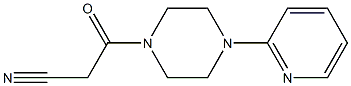 3-oxo-3-(4-pyridin-2-ylpiperazin-1-yl)propanenitrile 结构式