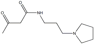 3-oxo-N-[3-(pyrrolidin-1-yl)propyl]butanamide 结构式