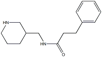 3-phenyl-N-(piperidin-3-ylmethyl)propanamide 结构式