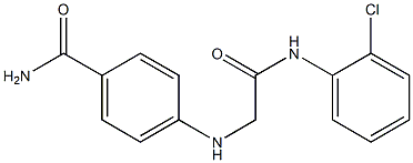 4-({[(2-chlorophenyl)carbamoyl]methyl}amino)benzamide 结构式