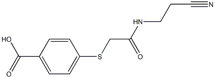 4-({[(2-cyanoethyl)carbamoyl]methyl}sulfanyl)benzoic acid 结构式