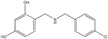 4-({[(4-chlorophenyl)methyl]amino}methyl)benzene-1,3-diol 结构式
