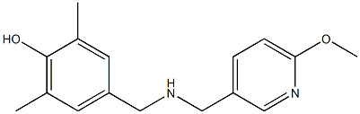 4-({[(6-methoxypyridin-3-yl)methyl]amino}methyl)-2,6-dimethylphenol 结构式