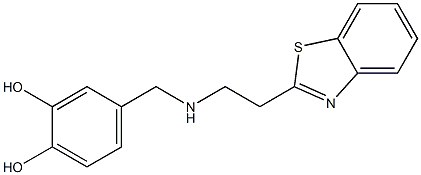 4-({[2-(1,3-benzothiazol-2-yl)ethyl]amino}methyl)benzene-1,2-diol 结构式