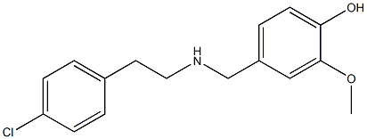 4-({[2-(4-chlorophenyl)ethyl]amino}methyl)-2-methoxyphenol 结构式